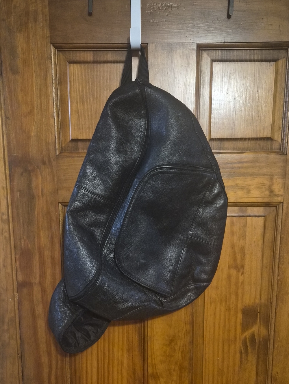 Unisex Vintage Black Wilsons  Leather Sling Bag
